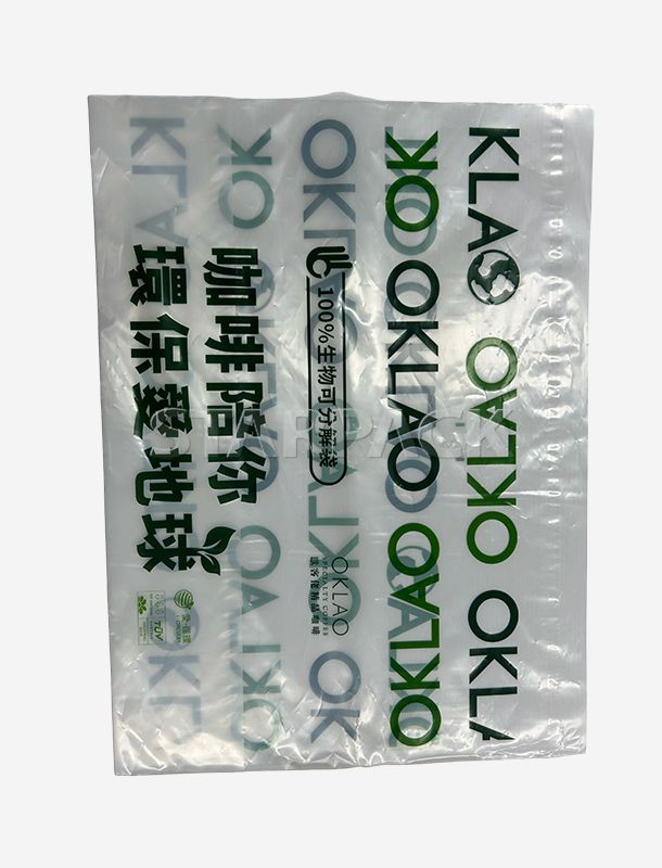 Bolsa plana totalmente biodegradable