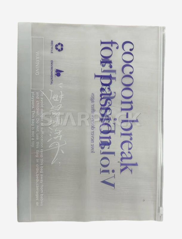 Bolsas con cremallera transparentes recicladas por PCR certificadas GRS