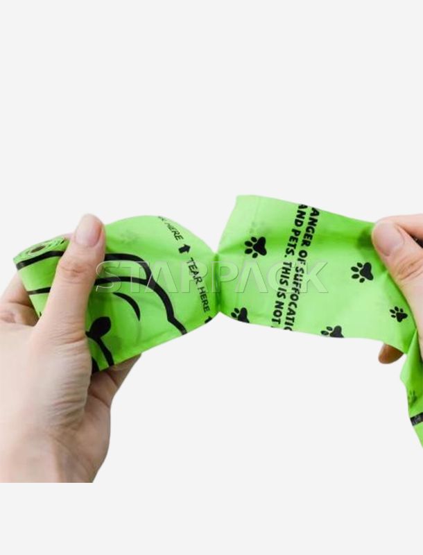 Bolsas 100 % compostables y biodegradables para excrementos de mascotas