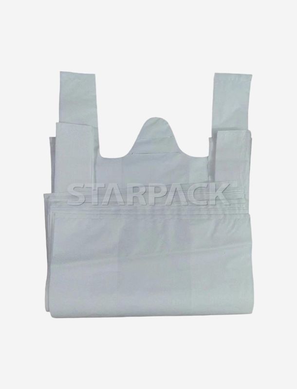 Bolsas tipo camiseta con asas 100 % compostables y biodegradables