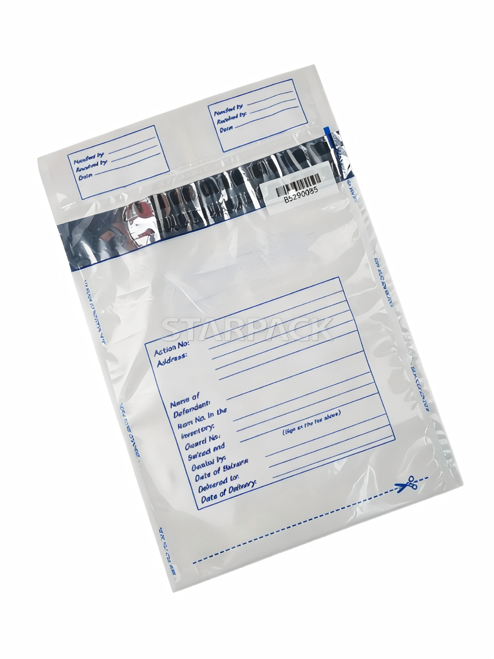 Bolsas de seguridad a prueba de manipulaciones de PE (rastreables y resistentes) Protecci&oacute;n resisten