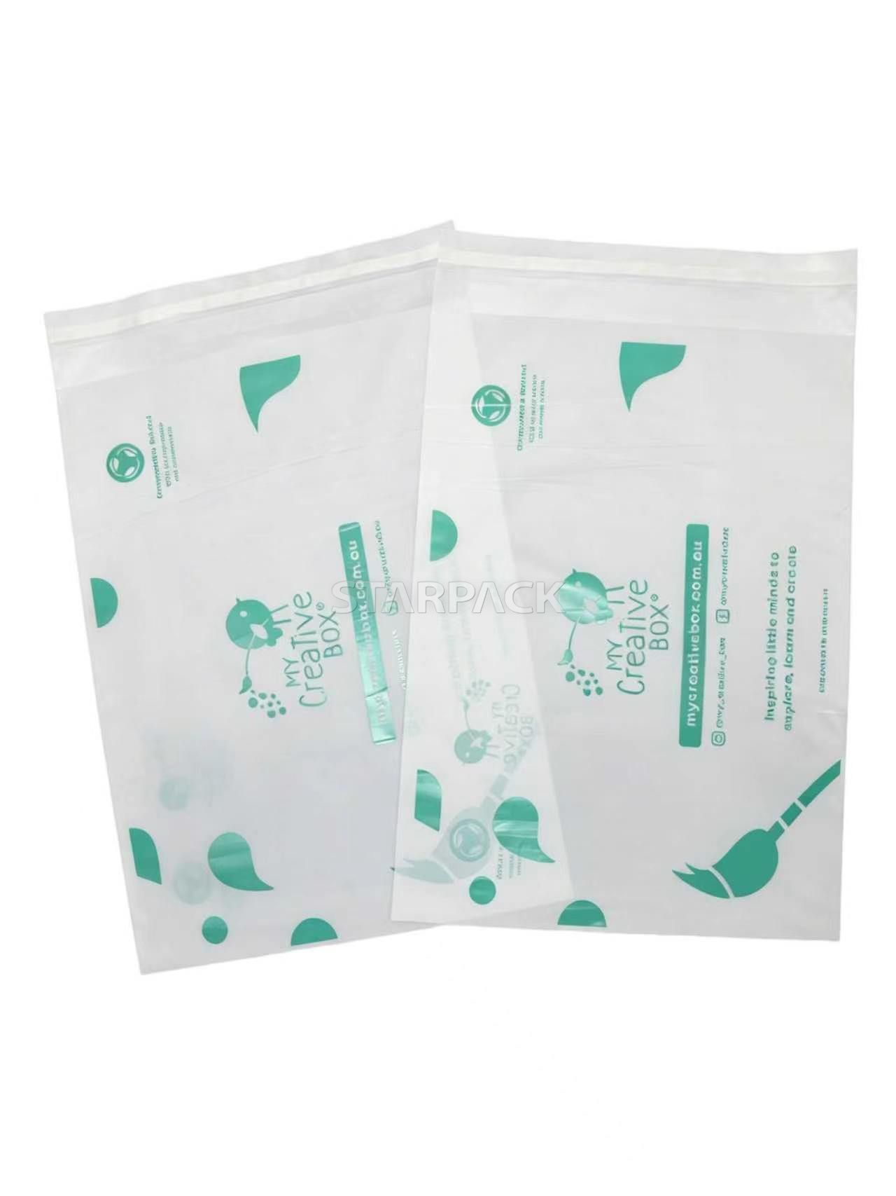 Bolsa plana totalmente biodegradable