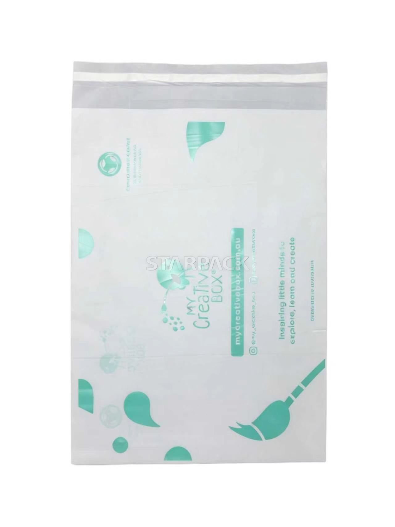 Bolsa plana totalmente biodegradable
